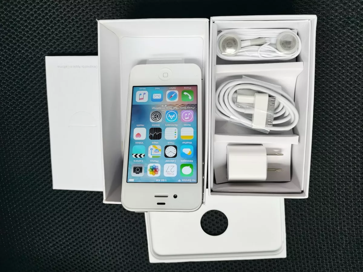 90% N ew , tested, 100% working Apple iPhone 4s white 64GB Unlocked