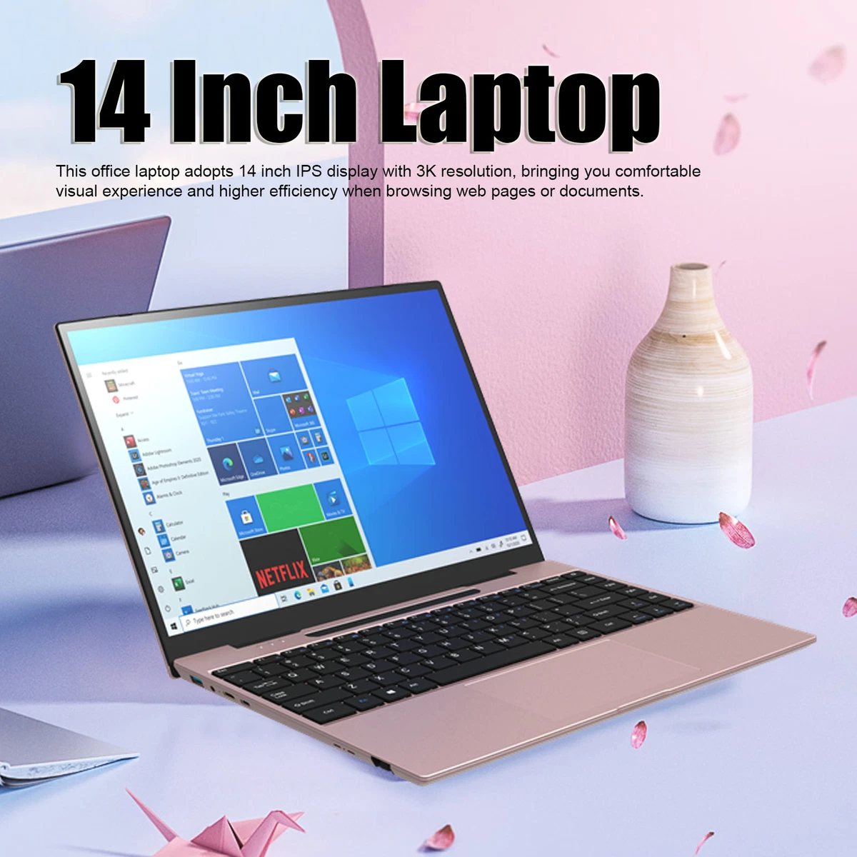 14 Inch Laptop 8GB RAM 128GB ROM 3K IPS Display Quad Core Magnet