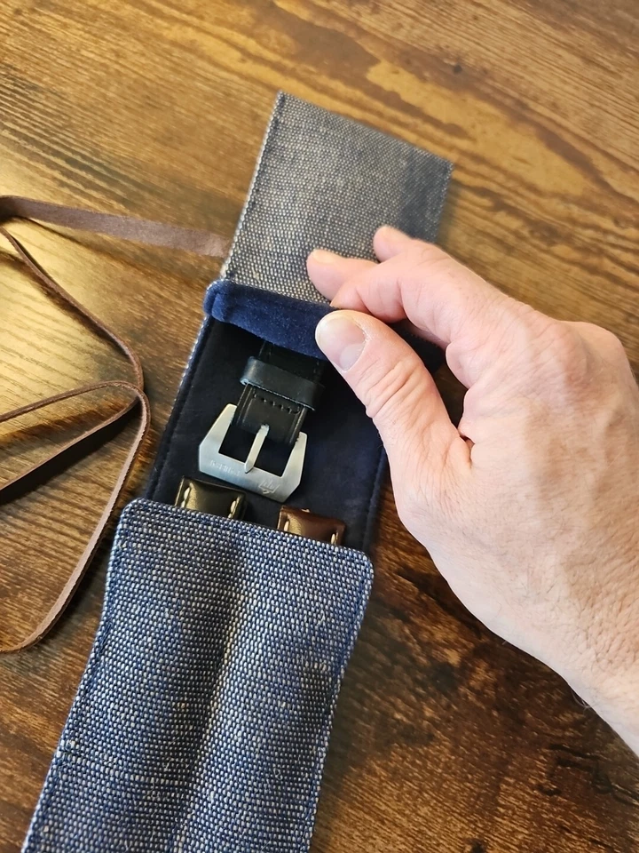 Authentic Breitling Watch and Strap Blue Storage & Travel Pouch OEM Authentic  - Image 3 of 4