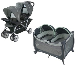 double bassinet stroller for twins