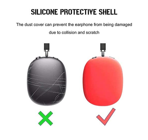 Zotech Silikon Schutzhülle Weiche Ohrmuschel Kissen Case für Airpods Max (Rot) - Bild 3 von 6