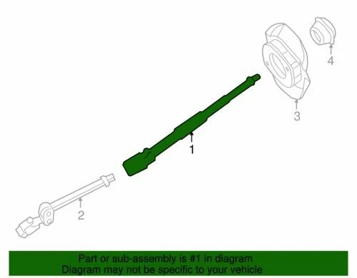 Eje de columna de dirección superior Ford 2005-2011 Grand Marquis 5W1Z-3B676-AB fabricante de equipos originales nuevo Foto 2 de 3