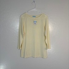 J McLaughlin Sweater Womens Medium Milbrey Yellow Pullover Soybean Fiber NEW