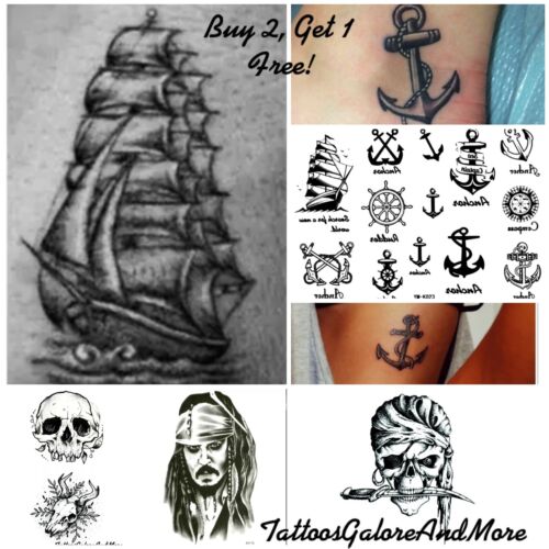 SAILOR FANCY DRESS TEMPORARY TATTOO, ANCHOR, PIRATE COSTUME,HEN / STAG,  NAUTICAL | eBay