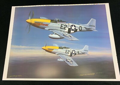 WWII Army Air Force P-51 Mustang Artist Signed Limited Edition