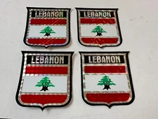 Lot Of 4 Lebanon Flag Sticker Decal - New Old Stick! -