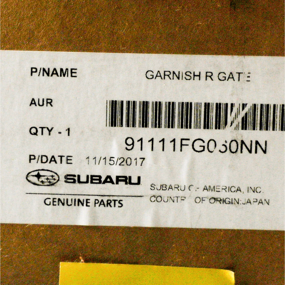 Panel de acabado de puerta trasera Subaru Impreza 2008-2014 OEM NUEVO 91111FG060NN Foto 3 de 3