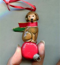 Dog Puppy Chocolate Lab Ornament Personalize Charm Mini Ornament Art JL Biel #5