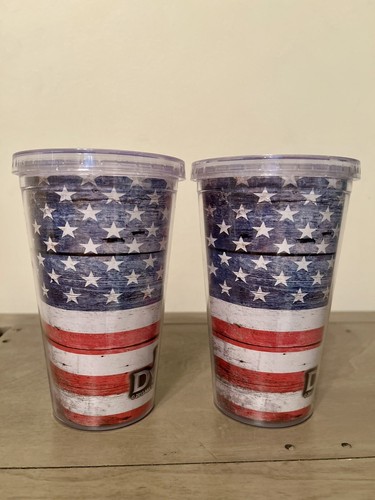 Set Of 2 Duck Dynasty Thick Plastic Twist-On Lid w/Straw Holder Tumblers - Picture 3 of 8