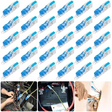 30Pcs T-Tap Wire Connectors No Stripping Quick Splicing Electrical Terminals