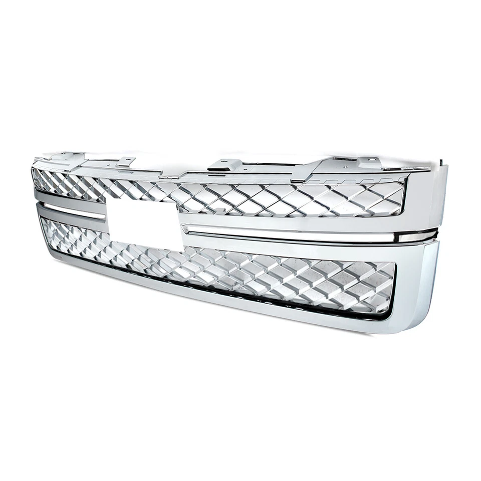 ALL CHROME Front Grille Mesh Grill For 2011-2014 Chevy Silverado 2500HD 3500HD Foto 2 de 4