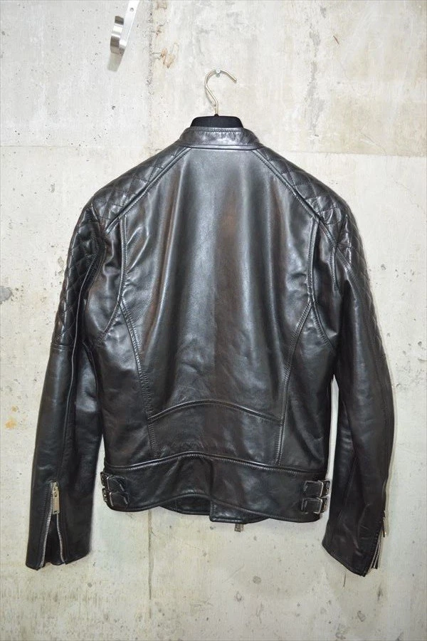 Used 2017 AW DSQUARED2 Leather Riders Jacket Outer Mens Size 46 Very Rare - Image 4 of 4