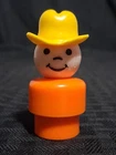 Vintage Fisher Price Little People Vintage Whoops FARM BOY Orange Body