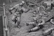 1/35 WW2 Soldiers Infantry Battle RESIN FIGURE MODEL KIT Unassembled Unpainted