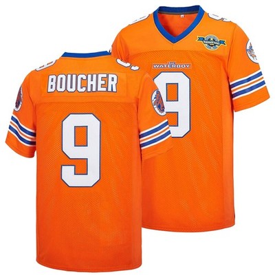 Men's #9 Bobby Boucher The Waterboy Adam Sandler Embroidery Football Jersey