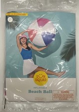 Sun Squad Large Inflatable PVC Beach Ball 25 Inch Diameter Pool Toy NEW 