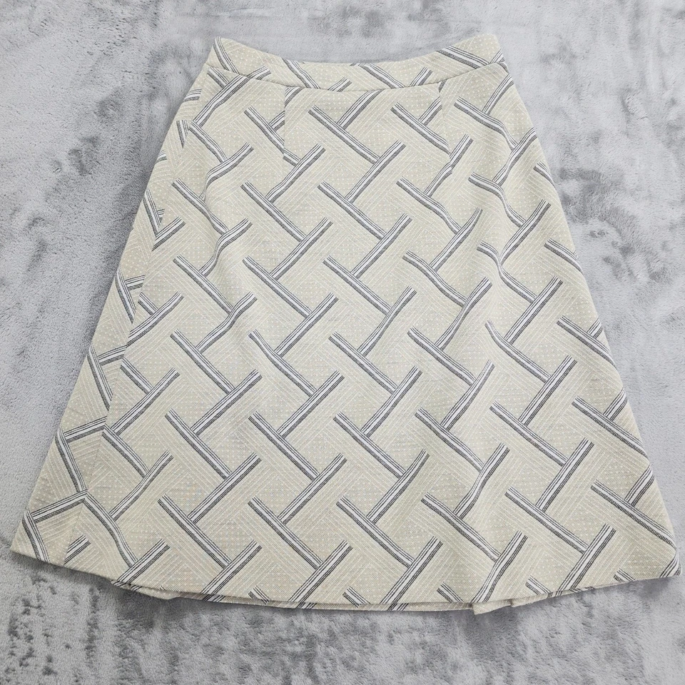 Falda Jantzen vintage años 70 para mujer S beige negra plisada geométrica línea A preppy Foto 2 de 4