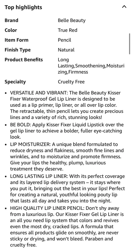 (150) Pink Coral Nude Waterproof Gel Lipliner Belle Beauty By Kim Gravel  $1,800 - Image 4 of 4