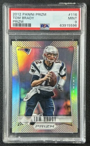 TOM BRADY PSA 9 2012 PANINI PRIZM FOOTBALL #116 SILVER PRIZMS PATRIOTS