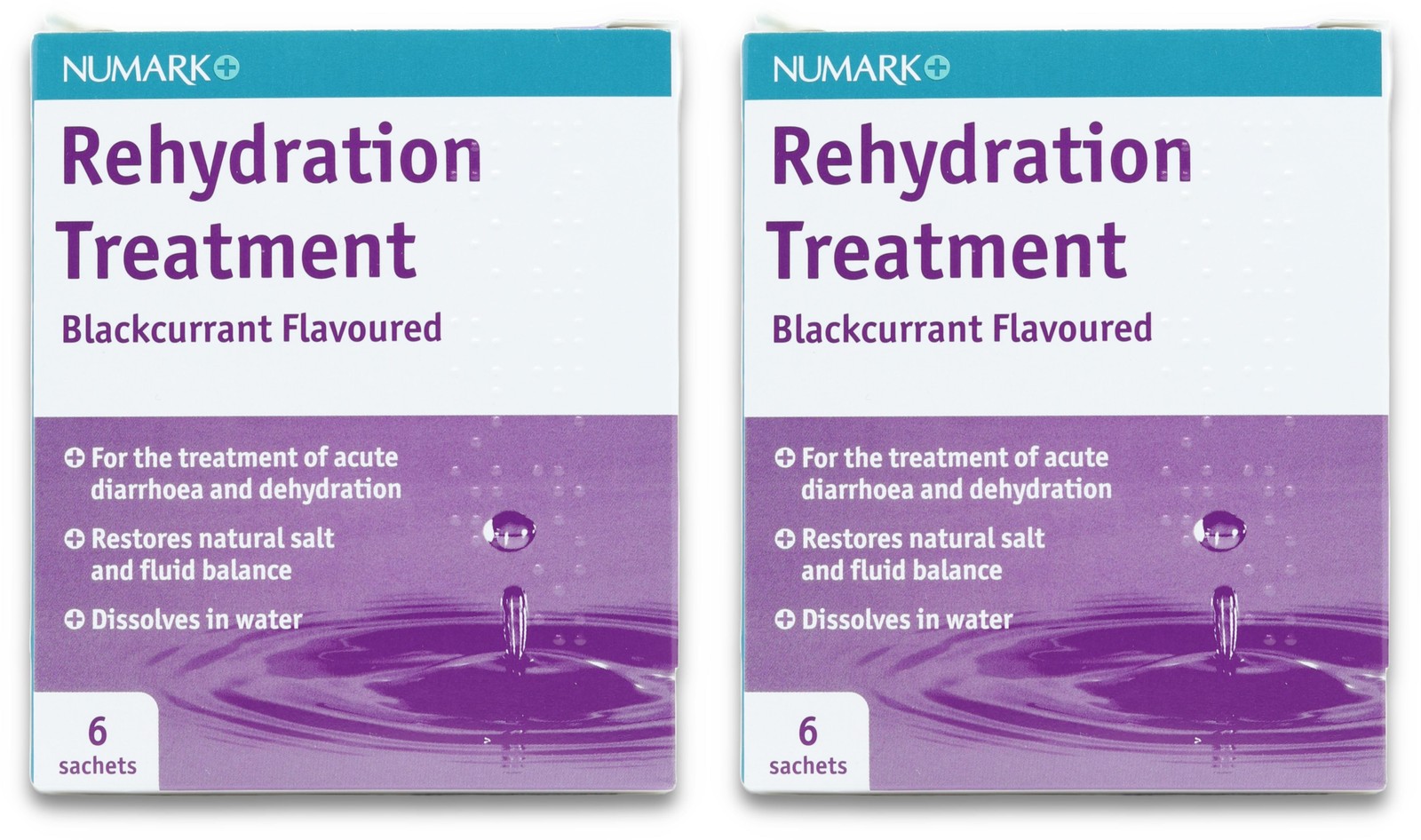 Numark Rehydration Treatment Blackcurrant Flavoured 6 Sachets X 2