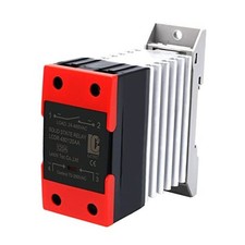 Din Rail Mounted Solid State Relay SSR Single Phase with Heat Sink AC to AC
