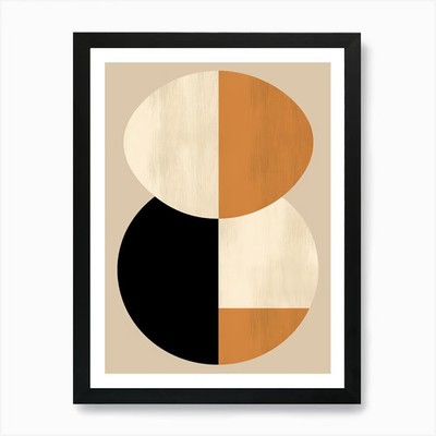 Prismal Monochrome Symphony Art Pri Gerahmtes Wandbild Poster Leinwanddruck Bild