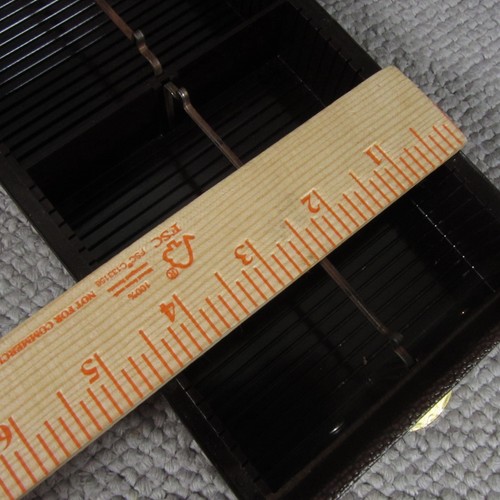 Valigetta portadocumenti vintage Barnett & Jaffe 8 cassetti Baja diapositive 11x11x11 - Foto 12 di 22