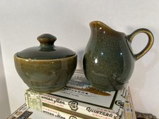 Pfaltzgraff Mint Mocha Sugar & Creamer Set Stoneware