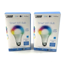 Feit Electric Smart Wifi Led Light Bulb Color Changing 100W Equivalent Set Of 2
