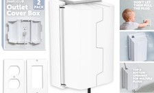 Jool Baby Outlet Cover Box for Child Safety 2 Pack Duplex Decorator
