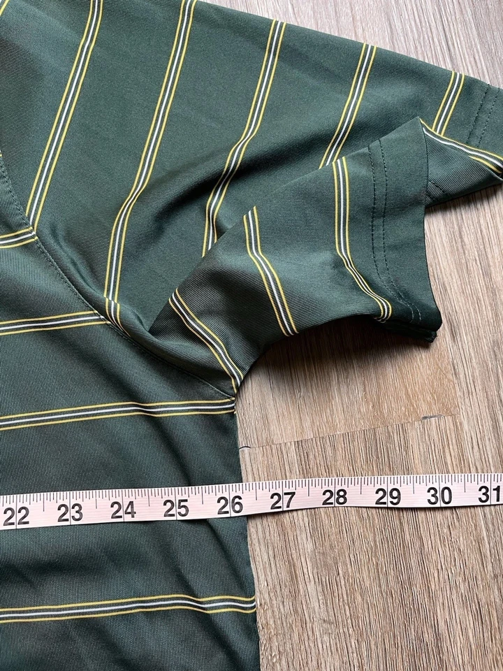 Camisa Polo Deportiva de Golf Antigua University Of Oregon Ducks Rayas Verdes Talla XXL Foto 4 de 4