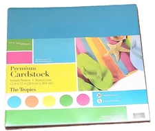 Core'dinations THE TROPICS 20 Sheets 12 x 12 Premium Cardstock Paper 5 Colors