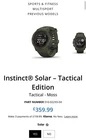 garmin instinct solar smart watch