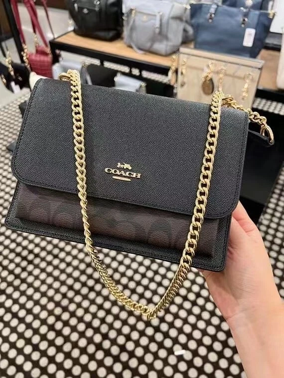 Coach Klare 91019 Crossbody Leather Bag Small - Black 193971646299 
