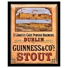 Guinness Beer and Company Stout Beer Dublin Sticker Sign 4 Sizes