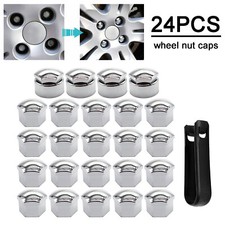 17mm Car Accessories Wheel Nut Lug Hub Covers Caps Screw Studs Decoration Chrome