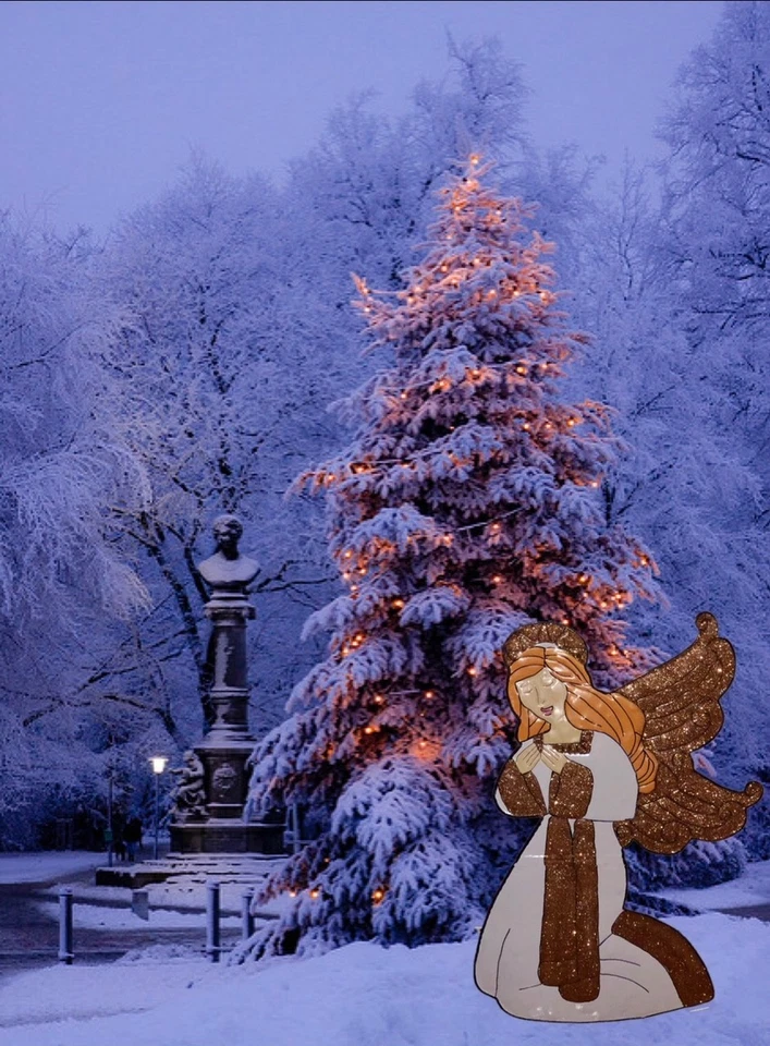 28-Inch Hammered Metal Angel Christmas Decoration - Image 2 of 3