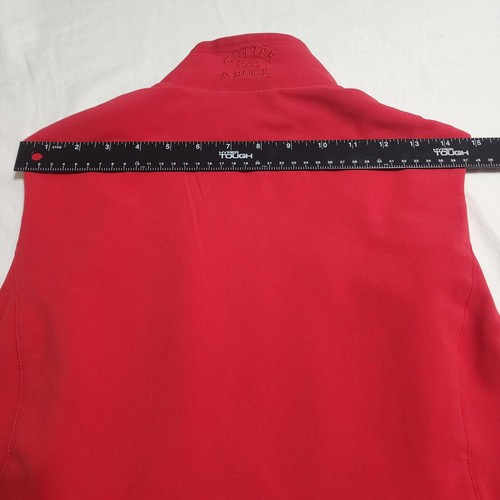 Women US Open 2010 Pebble Beach Vest Cutter & Buck Sz M Lined Red 2 Pocket - Picture 7 of 14