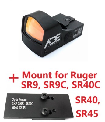 Ade RD3-009 RED Dot Sight +mount RUGER SR9,SR9C,SR40C,SR40,SR45 pistols Handgun
