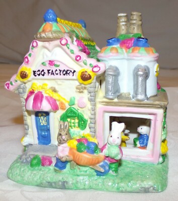 Jelly Bean Junction 2005 Porcelain Easter House Decoration Spring Egg Factory