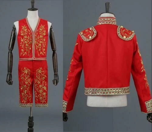 Mens Spanish Bullfighter Matador Outfit Fermin Suit Jacket Pant Cosplay Costume - Picture 6 of 22