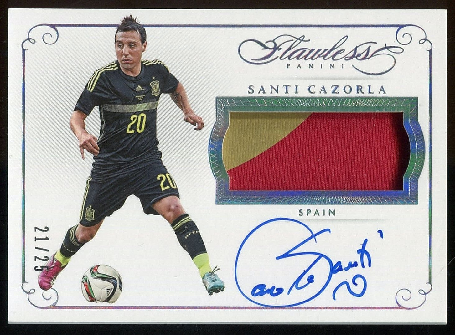 panini flawless 15-16　SANTI CAZORLA SANTI CAZORLA AUTO 2015-16 PANINI SOCCER FLAWLESS ICONS