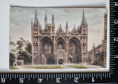 Vintage Ansichtskarte Peterborough Cathedral West Front