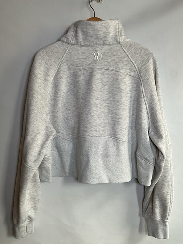 Lululemon XL Scuba Oversized Funnel Neck Half Zip Sweatshirt Heathered GRAY - Picture 2 of 6