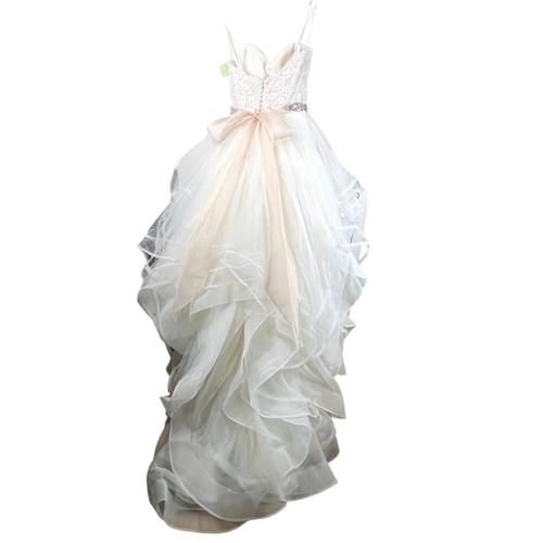 Morilee Madeline Gardner Beaded Strapless Lace Ruffled Wedding Ballgown US 10 - Picture 2 of 20