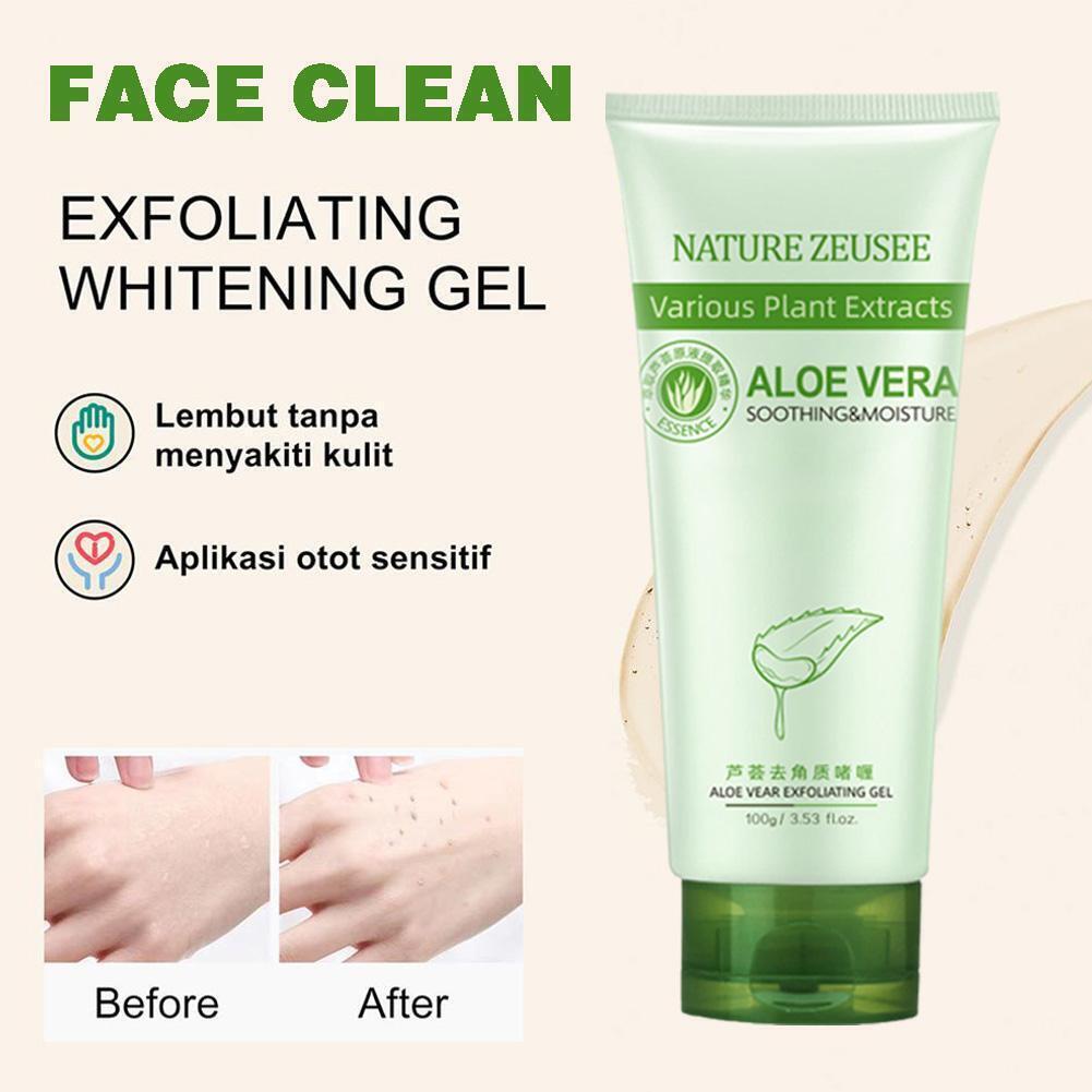 Face Exfoliating Gel Aloe Vera Facial Exfoliating Scrub Cleanses Care