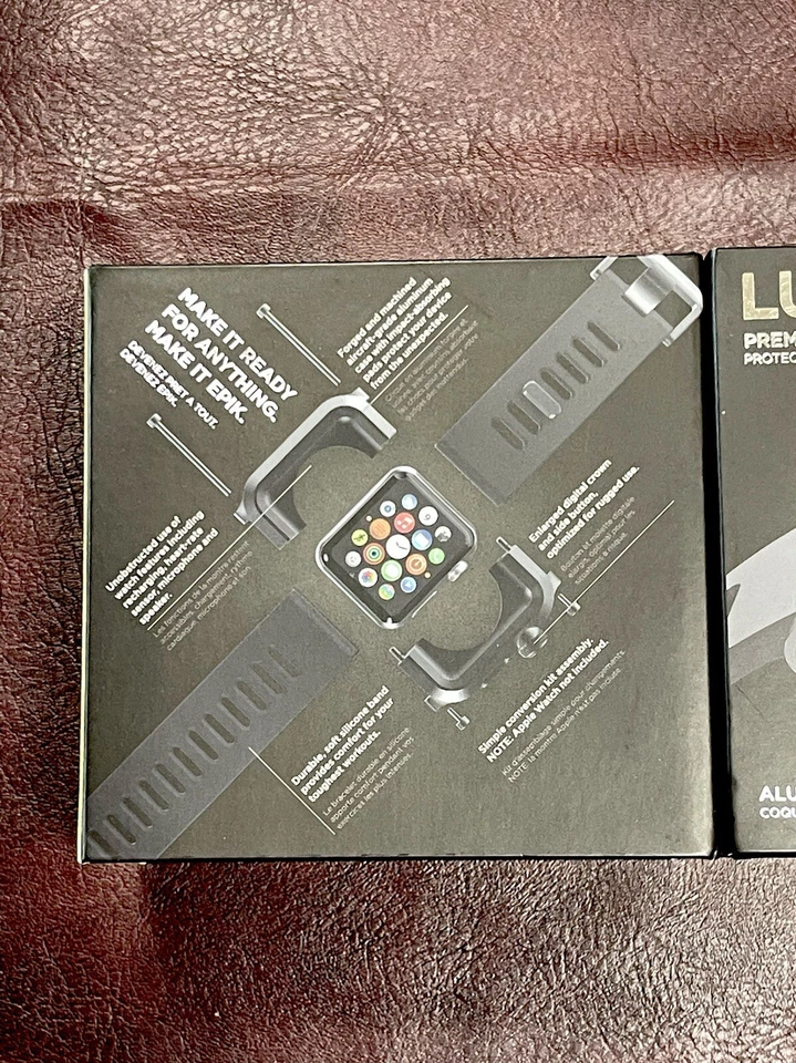 LUNATIK EPIK 001 Funda y Correa para Apple Watch Series 1 42mm Negro Silicona Lote X3 Foto 3 de 4