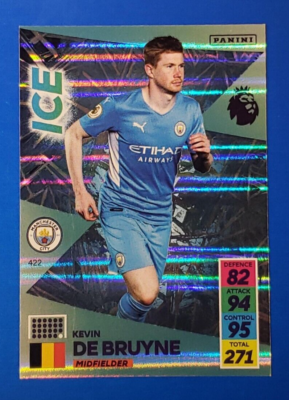 Kevin De Bruyne #422 Ice 2021-22 Panini Adrenalyn XL English Kevin De Bruyne #422 Ice 2021-22 Panini Adrenalyn XL English