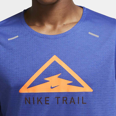 Nike Rise 365 Trail Running Shirt / Blue DJ0600-430 Men's