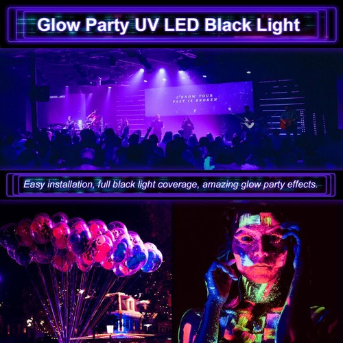 150W UV LED Black Light Xmas Display Outdoor Party Stage Blacklight Grow In Dark - Picture 11 of 13